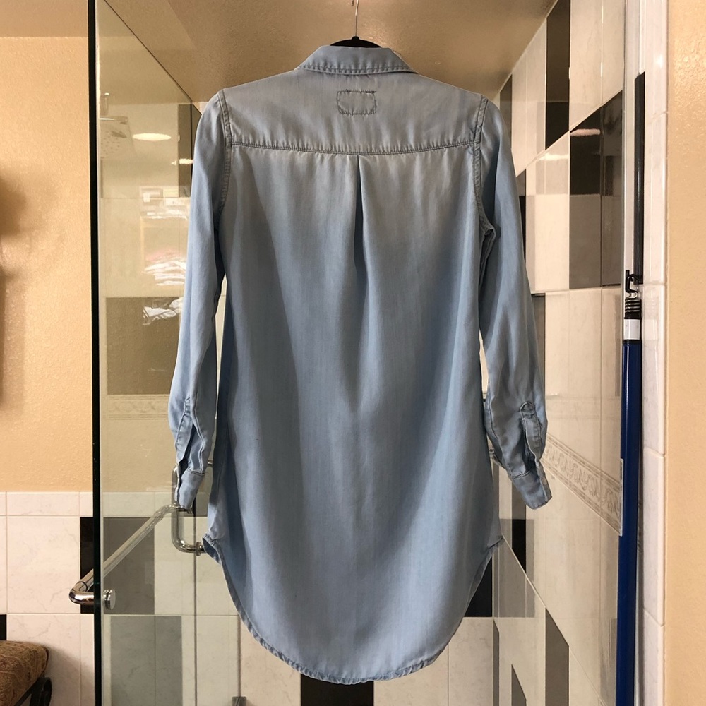 Velvet Heart Chambray Light Wash Shirt Dress XS - Picture 2 of 5